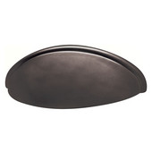  (3-5/32'' W) Traditional Cup Pull Cabinet Handle in Oil-Rubbed Bronze, 80mm W x 26.5mm D x 28mm H
