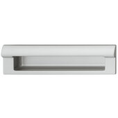  Deco Series Inset Pulls Collection Architectural Cabinet Handle in Matt Aluminum, Zinc, Center-to-Center: 160mm (6-5/16'')