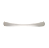  Cornerstone Series Showcase Collection (5-3/8'' W) Curved Cabinet Handle in Stainless Steel, 138mm W x 17mm H, Center to Center: 96mm  (3-3/4'')
