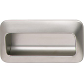  Cornerstone Series Inset Pulls Collection (4-5/16'' W) Mortise Recessed Cabinet Handle in Matt Nickel, 110mm W x 13mm D x 56mm H, Center to Center: 96mm  (3-3/4'')