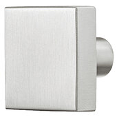  Design Deco Series Futura Collection Stainless Steel Square Knob in Stainless Steel, 32mm W x 20mm D x 32mm H (1-1/4' W x 13/16' D x 1-1/4' H)