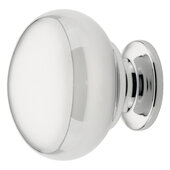  Deco Series Classic Collection Classic Cabinet Round Knob in Polished Chrome Finish Code: 101BR75, Brass, 1-1/4'' Diameter x 1-1/8'' D