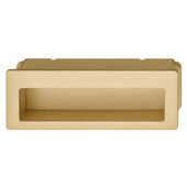  Design Deco Series Architectural Collection Zinc Inset Handle in Satin/Brushed Brass, 105.5mm W x 18.8mm D x 37mm H (4-1/8'' W x 3/4'' D x 1-7/16'' H), Center to Center: 96mm (3-3/4'')