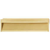  Design Deco Series Architectural Collection Zinc Inset Handle in Satin/Brushed Brass, 173mm W x 18mm D x 45mm H (6-13/16'' W x 11/16'' D x 1-3/4'' H), Center to Center: 160mm (6-5/16'')