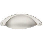  Design Deco Series Farmhouse Collection Zinc Cup Handle in Satin/Brushed Nickel, 104mm W x 25mm D x 30mm H (4-1/8'' W x 1'' D x 1-3/16'' H), Center to Center: 64mm (2-1/2'')