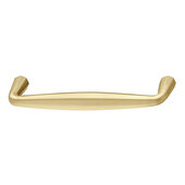  Design Deco Series Zelda Collection Zinc Pull Handle in Satin/Brushed Brass, 176mm W x 37mm D x 15mm H (6-15/16'' W x 1-7/16'' D x 9/16'' H), Center to Center: 160mm (6-5/16'')