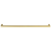  Cornerstone Series Vogue Collection Modern Cabinet Pull Handle in Satin Brushed Brass, Zinc, Center-to-Center: 320mm (12-5/8'')