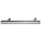  Cornerstone Series Cosmopolitan Collection (5-1/16'' W) Contemporary Bar Pull in Polished Chrome, 129mm W x 32mm D x 12mm H, Center to Center: 3-1/2''