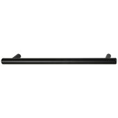  Cornerstone Series Cosmopolitan Collection Steel Bar Handle in Matt Black, 232mm W x 35mm D x 12mm H (9-1/8'' W x 1-3/8'' D x 1/2'' H), Center to Center: 192mm (7-9/16'')