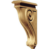  Scroll Collection Corbel, Rosette, Maple, 2-7/8' W x 9-3/16' D x 13' H