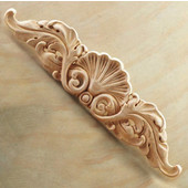 Häfele Wood Ornament, Onlay, Carved, Shell, 20'' W x 5/8'' D x 4-1/2'' H, Maple