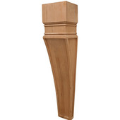 Häfele Arcadian Collection Hand Carved Corbel, 5-1/4'' W x 4-1/2'' D x 24'' H, Cherry
