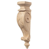 Häfele Cottage Collection Corbel, Hand Carved, Basket Weave, 2-7/8'' W x 3-1/2'' D x 13'' H, Cherry