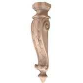 Häfele Cottage Collection Hand Carved Corbel Basket Weave, 5-1/4'' W x 4-1/2'' D x 24'' H, Maple