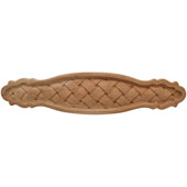 Häfele Cottage Collection Onlay, Hand Carved, Basket Weave, 20'' W x 5/8'' D x 4-1/2'' H, Cherry