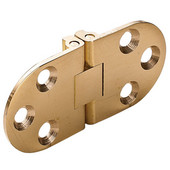  Self-Supporting Cabinet Hinge in Polished Brass, 65mm (2-1/2'') W x 30mm (1-3/16'') H