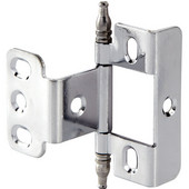  Full Wrap Non-Mortised Decorative Butt Cabinet Hinge with Minaret Finial in Chrome Plated, Overall Height: 71mm (2-13/16'')