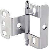  Full Wrap Non-Mortised Decorative Butt Cabinet Hinge with Ball Finial in Chrome Plated, Overall Height: 63mm (2-1/2'')