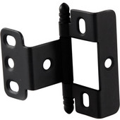  Full Wrap Non-Mortised Decorative Butt Cabinet Hinge with Ball Finial in Black, Overall Height: 63mm (2-1/2'')