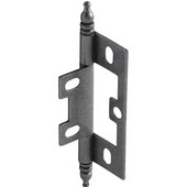  Non-Mortised Butt Cabinet Hinge with Minaret Finial in Pewter, Overall Height: 91mm (3-9/16'')
