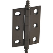  Elite Decorative Large Mortised Butt Cabinet Hinge with Minaret Finial in Oil-Rubbed Bronze, Overall Height: 90mm (3-1/2'')