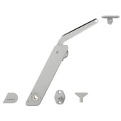  Free Flap H 1.5 Series Swing-Up Fitting Lid Stay Set, Model B, Nickel Plated - Right Hand, For wood, glass or aluminum frame doors