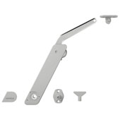  Free Flap H 1.5 Series Swing-Up Fitting Lid Stay Set, Model C, Nickel Plated - Right Hand, For wood, glass or aluminum frame doors