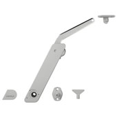  Free Flap H 1.5 Series Swing-Up Fitting Lid Stay Set, Model D, Nickel Plated - Right Hand, For wood, glass or aluminum frame doors