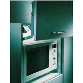 Häfele Swing-Up Fitting for Wood/ Aluminum Doors, 450 - 870mm Internal Cabinet Width, Silver