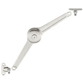  Duo Forte Lift-Up Fitting Lid/Flap Stay Set, Nickel, Available with Different Weight Limits, For flaps made of wood or with aluminum frame, from frame width 45 mm