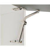  Maxi Series Swing-Up Fitting Lid Stay Set, Nickel, Model B, For wooden flaps or flaps with aluminum frame, from frame width 45 mm