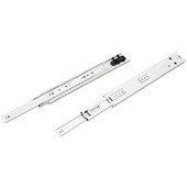  Full Extension 16'' - 22'' Side Mounted 100lbs Ball Bearing Slide in White, Self Closing, Available in Multiple Sizes