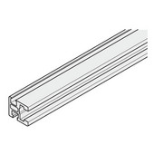  Sliding Door Fittings - EKU Clipo 25 GR 20/20 Inslide Individual Component, Glass frame profile, for lower glass frame, 20 x 20 mm (3/4'' x 3/4''), Aluminum, Silver, 2.5 meters