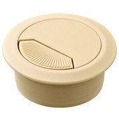  Round Cable Grommet Set with Spring Closure, for Office Organization, 2-piece, Beige, 2'' Hole