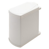  Swing-Out Waste Bin for Vanity or Kitchen Cabinet, White Can/Gray Lid, Min. Cabinet Opening: 15-3/8'' Wide
