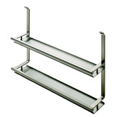 Häfele Propri Spice Rack with Two Shelves, Nickel Matte with Stainless Steel Shelf