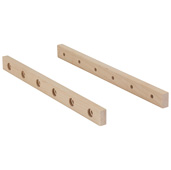  12'' Depth Maple Wood Parallel Rod Bracket in Unfinished Maple, For 6 Wine Parallel Rods
