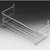  Three-Sided Multi-Purpose Basket for Door or Wall Mounting, Chrome-Plated Steel, Min Cab Opening: 12-1/2''W