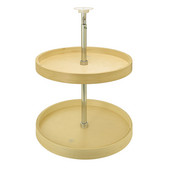  20'' Diameter Full Round Maple Lazy Susan 2-Shelf Set with Mounting Pole and Pre-Attached Hardware