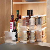  Pull-out Spice Rack, Birch, for 18'' Face Frame Cabinets, 14-3/8''W x 10-3/4''D x 10-3/4''H