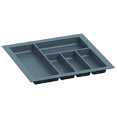  Sky Cutlery Tray, for 21-11/16'' Deep Drawer, Slate Gray, Plastic, Trimmable Width: 20-1/16'' - 22-13/16'' (510 - 580 mm)