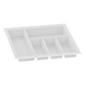  Sky Cutlery Tray, for 21'' Deep Drawer, Textured White, Plastic, Trimmable Width: 18-1/8'' - 19-11/16'' (460 - 500 mm)