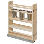  Century Signature Canister Organizer w/ Undermount Soft-Close Slides, Solid Maple, Prefinished, 3 Canisters, 7-3/8'' W x 21-1/2'' D x 26-3/4'' H