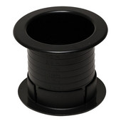  Dually Cable Grommet, Dual-Sided, Black, Cut to Thickness, 2-1/2'' Hole