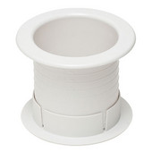  Dually Cable Grommet, Dual-Sided, White, Cut to Thickness, 2-1/2'' Hole
