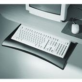 Häfele Keyboard Tray Set without mouse tray, 22''W x 16-1/2''D x 3-1/4''H (incl. bracket height), Plastic, Black
