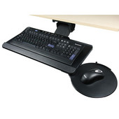  Keyboard Tray Combo 7431CV1706, with Lift N Lock Leverless Adjustable Keyboard Arm, Swivel Mouse Platform, & Anti-Skid Mat, Steel & Plastic, Black