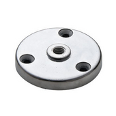  Mounting Plate, Round, Polished Aluminum, 64mm (2-1/2'') Dia.