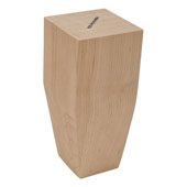  Square Wood Leg, 2 Sided Taper, Maple, 2-1/2''W x 2-1/2''D x 6''H