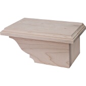  Traditional Cabinet Foot, Right, Maple, 8-1/2''W x 4-7/8''D x 3-15/16''H